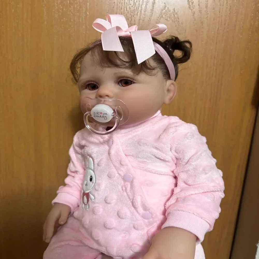 🆕18 inch Full Body Vinyl Baby Dolls Weighted Toddler with Hair Realistic Reborn
